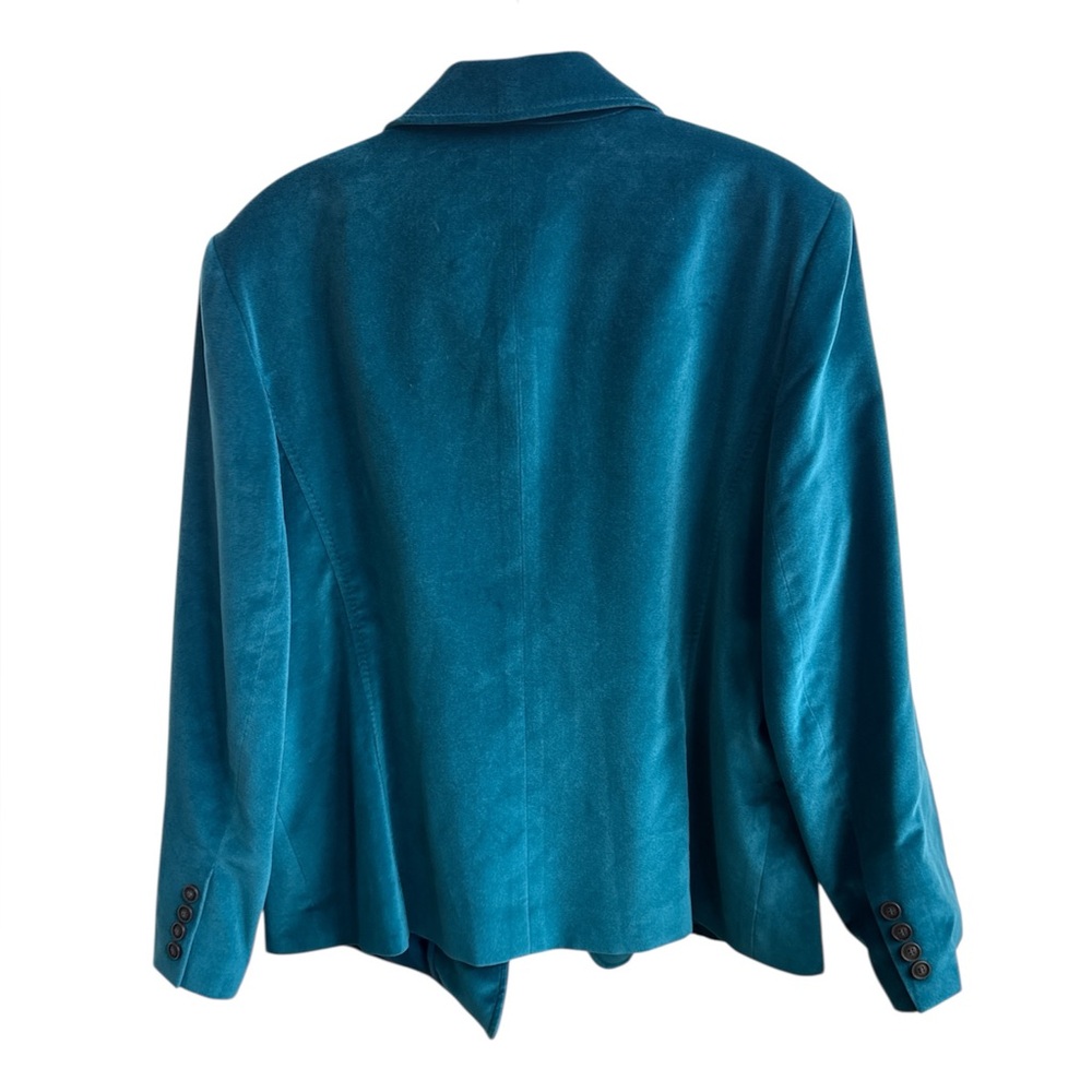 Talbots Velvet Blazer Jacket sz 16W New Cotton Silk blend - Picture 4 of 8